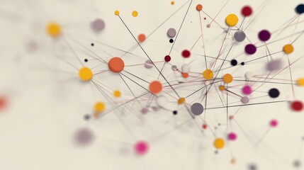 Interactive data flow graph with colorful nodes and connecting lines on a white background, giving a sense of complex relationships