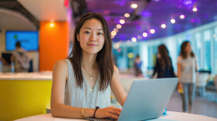 Asian Woman with Laptop