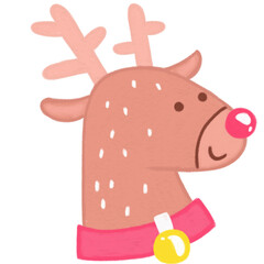 cute reindeer with bell