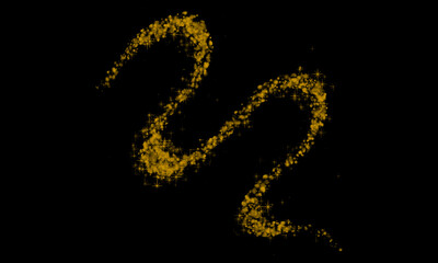 Bright Sparkle Motion – Twisted Gold Trail Effect Render

