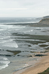 Rolling Ocean Waves on the Coastal Shores of Portugal