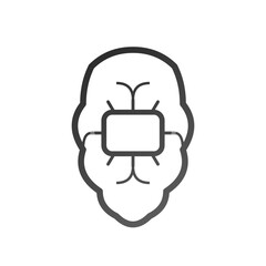 Fototapeta premium Minimalist radial loading or progress indicator icon on a clean white background.