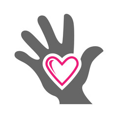 Hand icon logo design