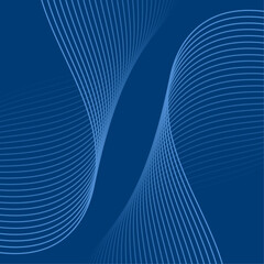 Abstract background with lines and waves. Banner. Element for design isolated. Vector background for brochure, booklet, flyer, poster. Blue gradient. Dark blue 