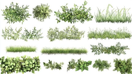 Green grass borders in different sizes and amounts. Use these vector images to add a spring touch to your designs. They're on a clear background.
