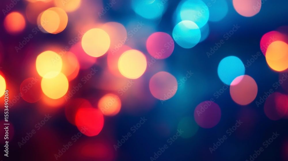 Aufkleber abstract bokeh background with blurred colorful lights.