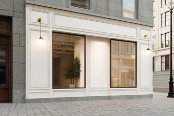 luxury storefront boutique mockup