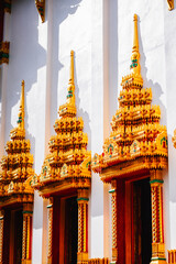 Thai art, church windows of Thai temples
