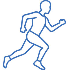 Running man line art Vector – Sports Activity Icon.