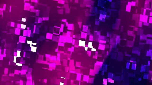 픽셀화된 보라색과 남색의 추상적 배경