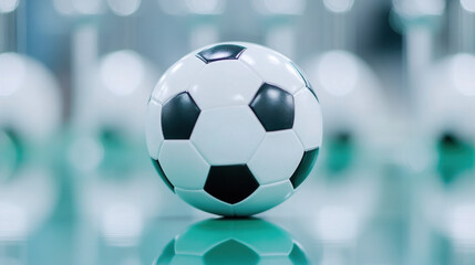 Ball factory, Machine simulating repeated impacts on a soccer ball for sports analysis or testing purposes.