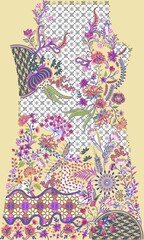 Mughal Flower | Flower art drawing, Flower drawing, Mughal paintings, Seamless Indian Mughal Flower Motif 