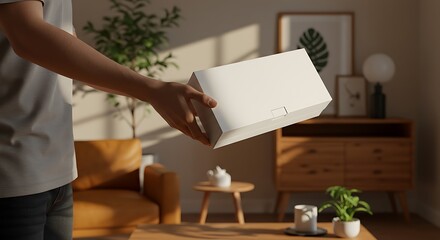 Unboxing in a Modern Living Room