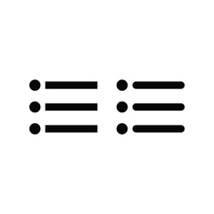 Web menu black icon and symbol design on white background