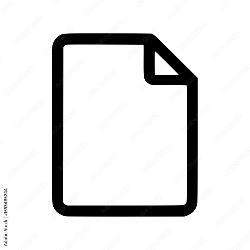 Poster simple outline empty document file format page shape icon