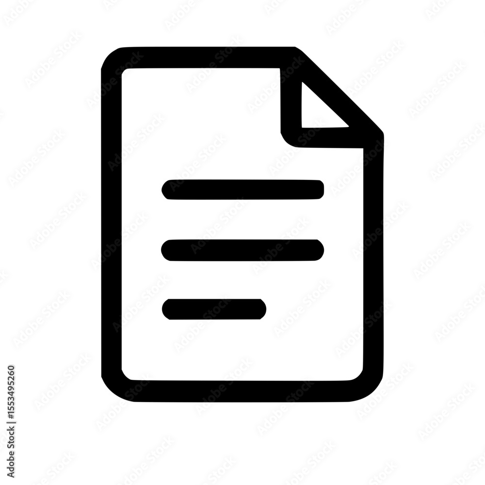Poster simple outline document page note paper file icon symbol