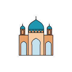 a traditional moroccan mosque with horseshoe arche