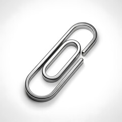 Metallic Paperclip 3D Render of a Shiny Office Supply