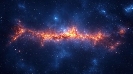 Fototapeta premium A journey through the cosmic landscape vast perspective on distant galaxies and celestial art