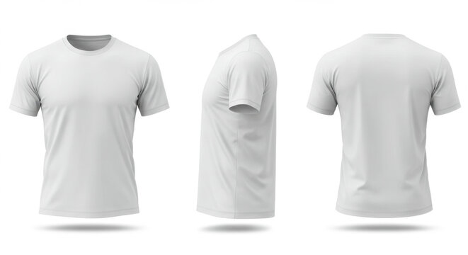 Blank white short sleeve t shirt mockup