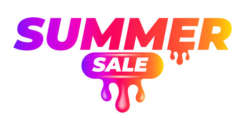 Summer Sale Sticker Liquid Design isolated on white background. Price sticker, abstract shape sticker, price tag, HOt sale or discount sticker, promotional badge label png. Summer banner