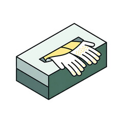 Medical gloves box for hygiene and protection.