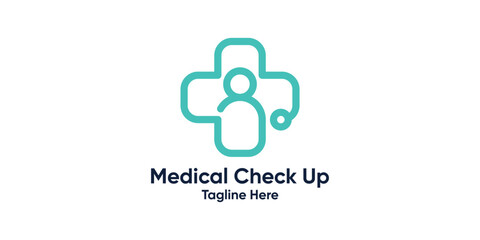 logo design plus and people,design medical check up