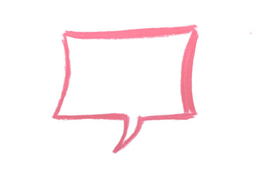 Hand drawn speech bubble colored pencil on transparent background. speech bubble png.