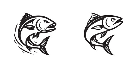 Fish vector illustration perfect for fishing logo, apparel and branding