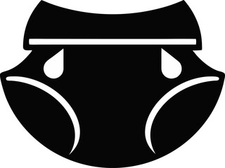 Baby Diaper Silhouette Vector Illustration 