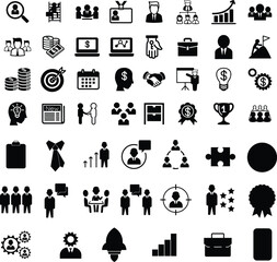 business and finance icons set
