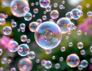 a vibrant array of bubblegum pink bubbles that create a playful and dreamy atmosphere