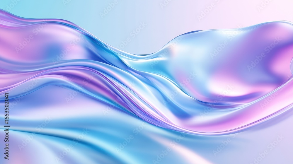 Poster abstract flowing fabric with pastel colors. possible use digital art or design
