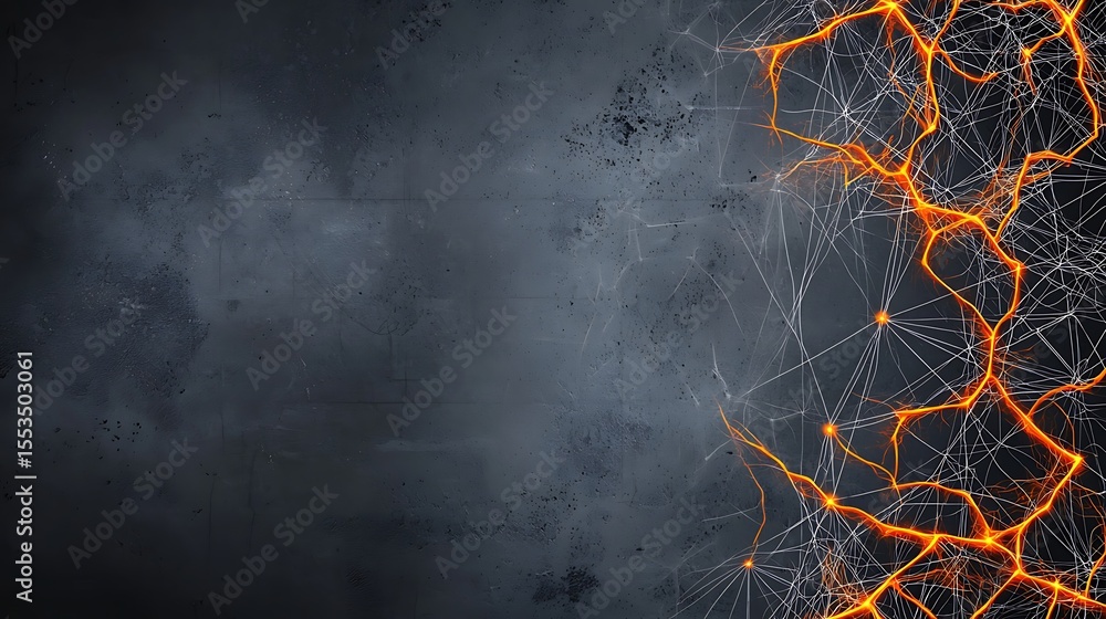 Aufkleber abstract technology background with glowing lines and nodes