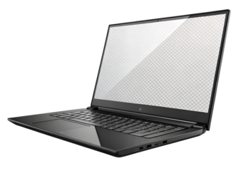 Sleek and Modern Laptop with a Clean Screen Display on White Background