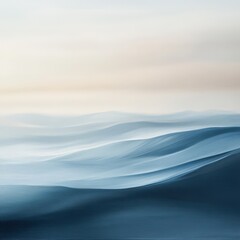 Symbolic Echoes of Silence Minimalist waves of soft colour evoking quiet introspection gentle and meditative