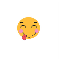 cute and happy Emoticon vector emoji