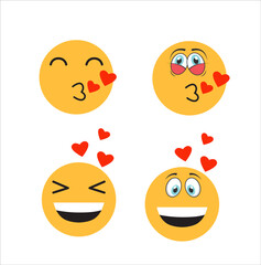 emoji happy Face Vector set