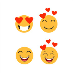 emoji happy Face Vector set