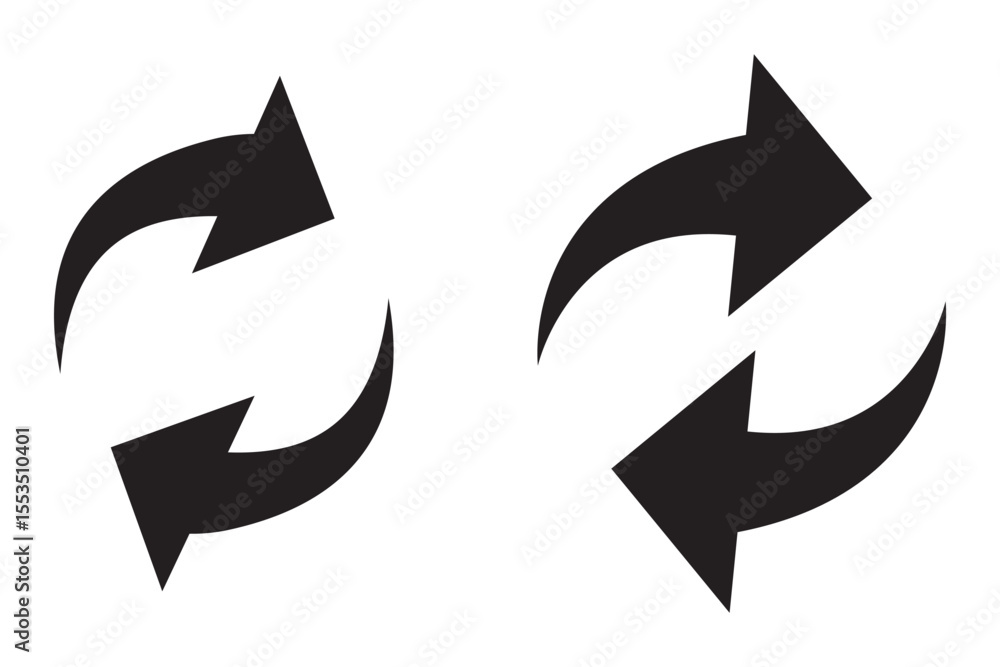 Poster swap icon vector. switch icon. swap icon with two arrows. exchange arrow icons. two arrows in opposi