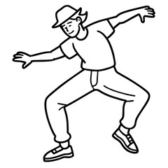 lean Line Art Dance Icon