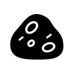 Fototapeta premium Space Rock Icon Representing Asteroid or Celestial Body – Solid