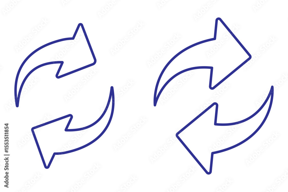 Aufkleber swap icon vector. switch icon. swap icon with two arrows. exchange arrow icons. two arrows in opposi