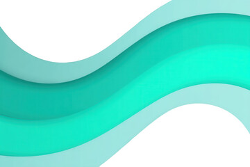 Fototapeta premium Abstract green wave background vector illustration, with a white and light blue color scheme on a white background, png, transparent