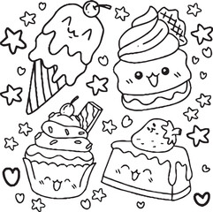 seamless pattern with cakes