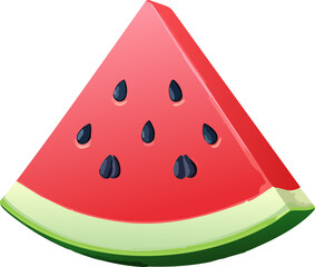 watermelon slice isolated on white