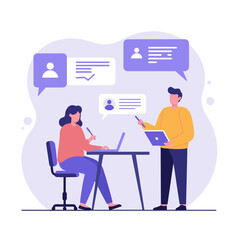  Team collaboration with woman writing at office desk