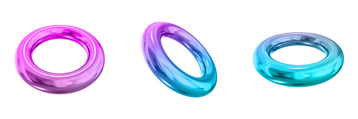 3D Chrome Metallic Abstract Shape Objects, 3d rendering steel gradient shape design element, futuristic, shiny design