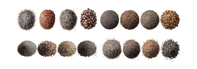 Pack of Chia Seeds Nutritional Powerhouses  Varieties  Uses against transparent Background