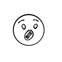 Fototapeta premium Hand drawn outline face 